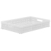 White Stacking Confectionery Trays 30 Litre Mesh Sides And Base