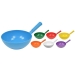 Round Plastic Bowl Scoop in Blue, Red, Yellow, Orange, White, Purple