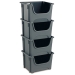 Large Plastic Space Bins Stacked