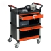 3 Shelf Trolley with Drawer and Cabinet