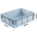 Silverline Euro Stacking Container 800 x 600 x 220mm