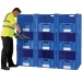 9 x Large Euro Plastic Containers with Open Fronts to Create 800mm Deep Pick Wall