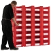 Pick Wall Of 32 Medium Plastic Euro Containers With Open Fronts