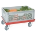 Ventilated Euro Container with Hand Holes on Dolly