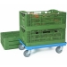 Foldable Ventilated Euro Containers 42 Litres on Dolly