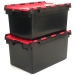 80 Litre Recycled Hinged Lid Container Stacked