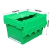 Green Plastic Storage Boxes Medium Sized