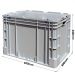 Large Euro Container Case 600 x 400 x 440mm with Hand Holes