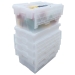 Clear 55 Litre Storage Boxes that Stack and Nest