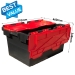 LC3-P Black and Red Large Plastic Storage Box Crates