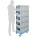 Order Picking Trolley with 5 Open Front Euro Containers