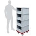 Order Picking Trolley with 4 Open Front Euro Containers