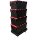 ROTO64D Black Recycled Dolly with Attached Lid Containers