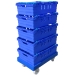 ROTO64D Blue Dolly with Bale Arm Containers