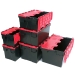 Black and Red Attached Lid Container Group