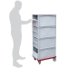 Order Picking Trolley with 4 Euro Containers with Drop Down Doors