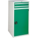 Euroslide cabinet with 2 drawers and 1 cupboard in green