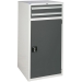 Euroslide cabinet with 2 drawers and 1 cupboard in grey