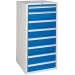 Euroslide cabinet with 8 drawers in blue