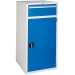 Euroslide cabinet with 1 drawer and 1 cupboard in blue