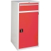 Euroslide cabinet with 1 drawer and 1 cupboard in red
