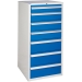 Euroslide cabinet with 7 drawers in blue