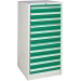 Euroslide cabinet with 11 drawers in green