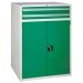 Euroslide cabinet with 2 drawers and 1 cupboard in green