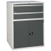 Euroslide cabinet with 2 drawers and 1 cupboard in grey