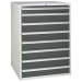 Euroslide cabinet with 8 drawers in grey