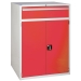 Euroslide cabinet with 1 drawer and 1 cupboard in red