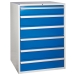 Euroslide cabinet with 6 drawers in blue