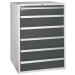 Euroslide cabinet with 6 drawers in grey