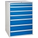 Euroslide cabinet with 7 drawers in blue