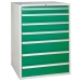 Euroslide cabinet with 7 drawers in green