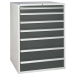 Euroslide cabinet with 7 drawers in grey