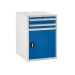 Euroslide cabinet with 2 drawers and 1 cupboard in blue