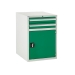 Euroslide cabinet with 2 drawers and 1 cupboard in green