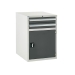 Euroslide cabinet with 2 drawers and 1 cupboard in grey