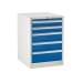 Euroslide cabinet with 5 drawers in blue