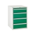Euroslide cabinet with 4 drawers in green