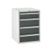 Euroslide cabinet with 4 drawers in grey