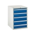 Euroslide cabinet with 5 drawers in blue