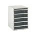 Euroslide cabinet with 5 drawers in grey