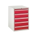 Euroslide cabinet with 5 drawers in red