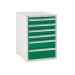 Euroslide cabinet with 6 drawers in green