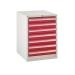 Euroslide cabinet with 7 drawers in red