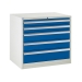 Euroslide cabinet with 5 drawers in blue