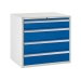 Euroslide cabinet with 4 drawers in blue