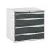 Euroslide cabinet with 4 drawers in grey